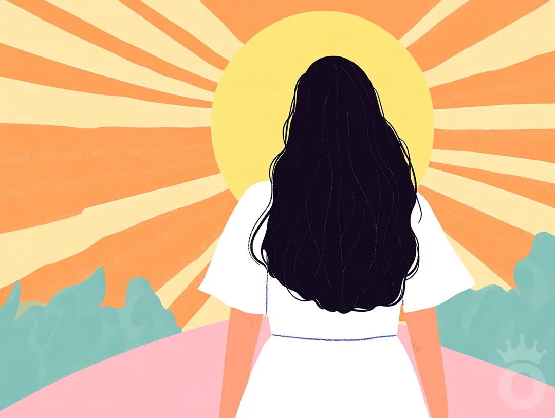 woman standing facing a sunrise representing the hope that god prepares the way forward