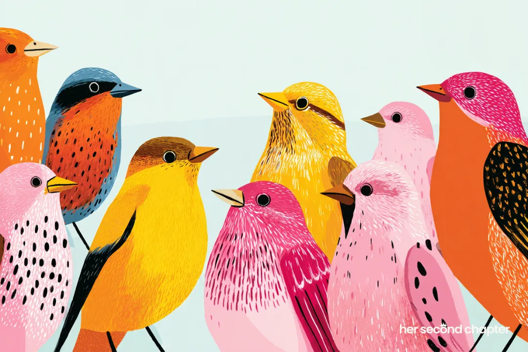 If it Matters To You It Matters to God - Vector Illustration of a flock of colorful sparrows based on the Scripture Luke 12:6-7 about how God if cares for sparrows how much more does he care for you.